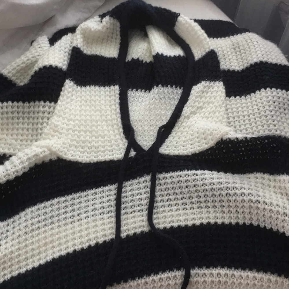 Long hooded sweater